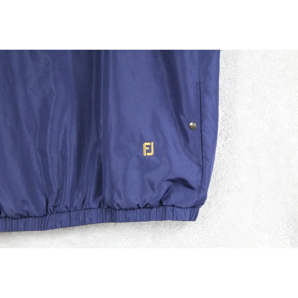 FJ DryJoys Vest‎ Mens L Navy Blue 1/4 Zip Mock Neck Windbreaker Jacket Golfing